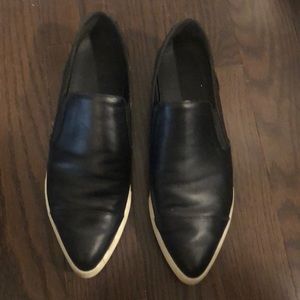 Vince leather slip on sneakers